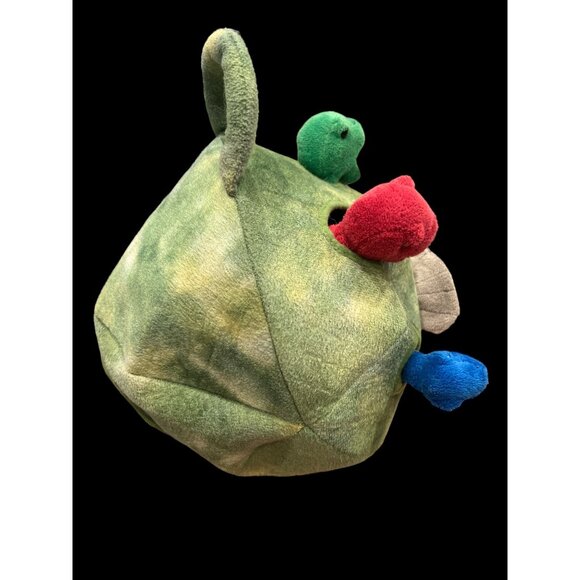 Unipak Plush Dinosaur Round House Carrying Case With 5 Dinosaurs 7” Prehistoric - Picture 4 of 10